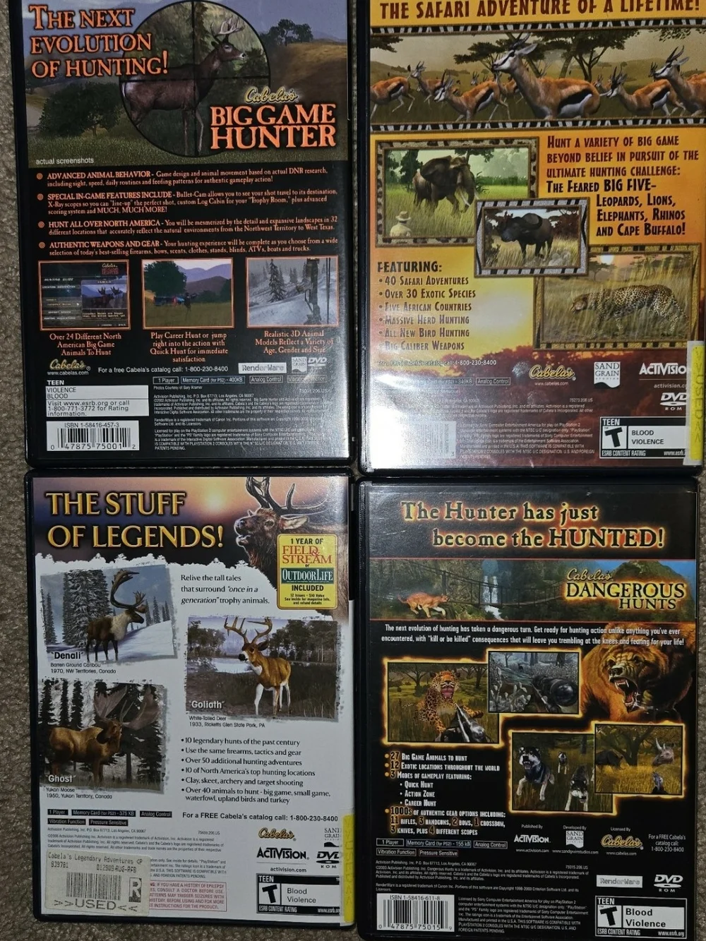 Cabela's ps2 Lot, complete and tested.